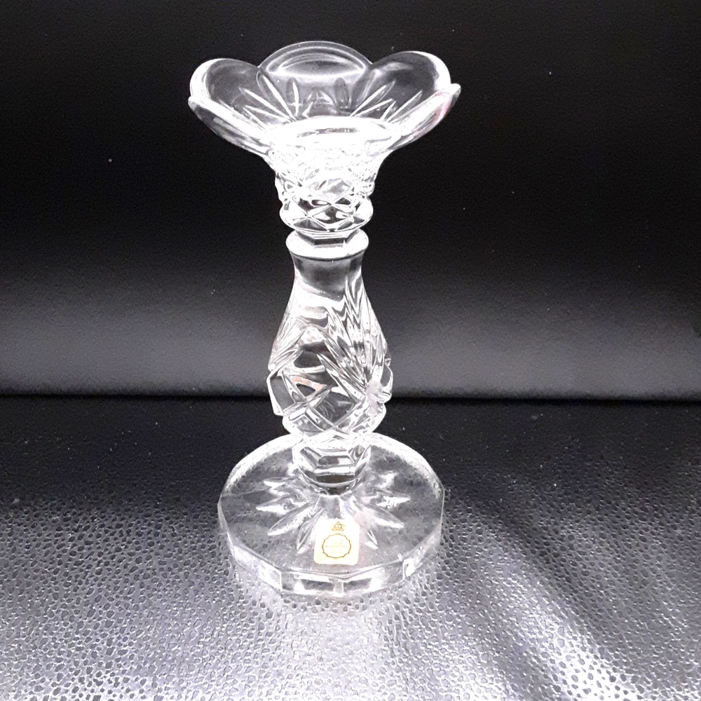 Bleikristall Crystal Flower Candlestick Made in Germany